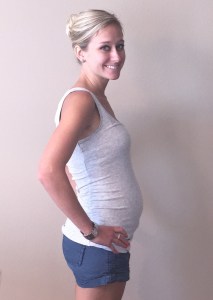 My bump is starting to be more visible!